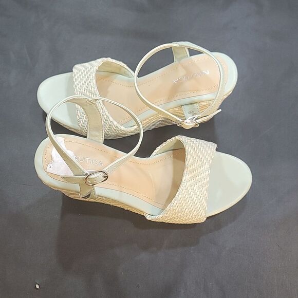 BRAND NEW NAUTICA OPEN TOE HIGH HEEL WEDGE SANDAL - Picture 3 of 15